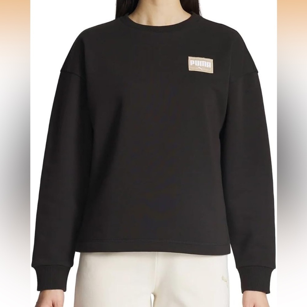 PUMA Women's Fleece Crewneck Sweatshirt Badge Size Medium NWT